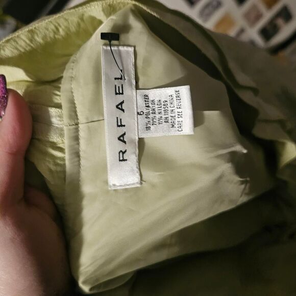 Rafaella Light Green Ruffle Front Blouse - Picture 4 of 4